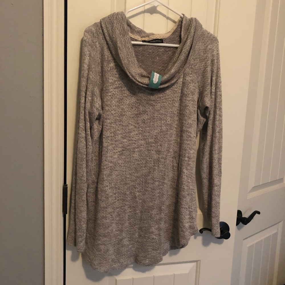 NWT Soft Cowl-neck Sweater